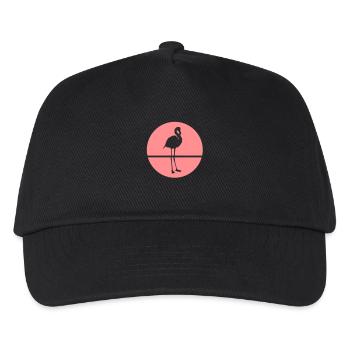 Flamingo - Kinder Basecap - Schwarz - Vorne