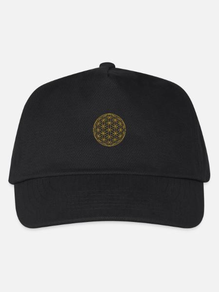 flower_of_life_osirissphere_gold - Kinder Basecap - Schwarz