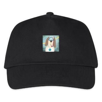Poster Basset Kinderzimmer Hund Taucher Deko Kind - Kinder Basecap - Schwarz - Vorne