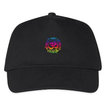 aum_om_shantil_rainbow - Kinder Basecap - Schwarz - Vorne