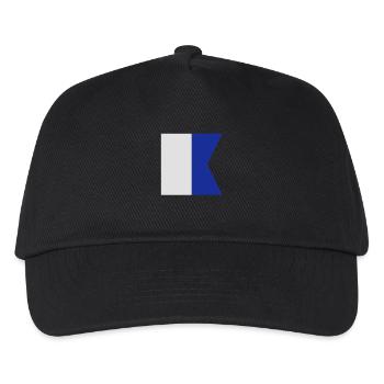 ICS - A (Alpha) - international code of signals - Casquette de baseball Enfant - noir - Devant