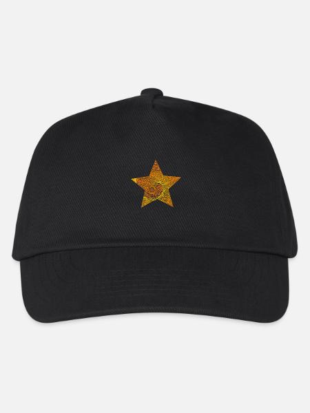 Orange Star - Kinder Basecap - Schwarz