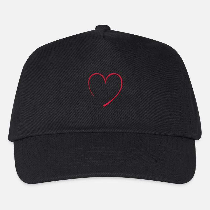 contour_coeur - Kinder Basecap - Schwarz