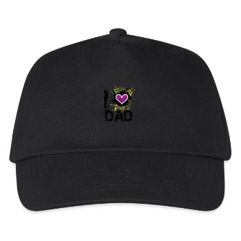 I love dad uk - Kids’ Baseball Cap - black - Front