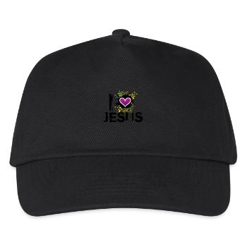i love jesus uk - Kids’ Baseball Cap - black - Front