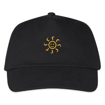 Sonne - Kinder Basecap - Schwarz - Vorne