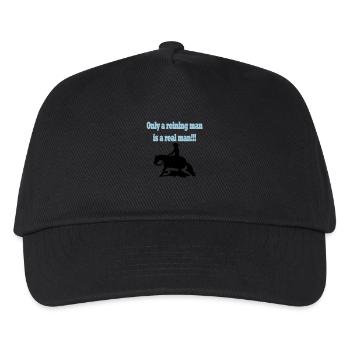 Only a reining man is a real man - Kinder Basecap - Schwarz - Vorne