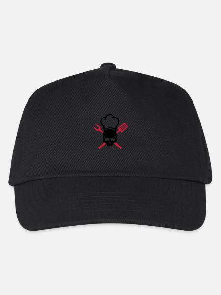 grillen__totenkopf_skull_2__f2 - Kinder Basecap - Schwarz