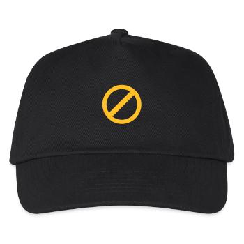 strikeout none NO symbol - Kids’ Baseball Cap - black - Front