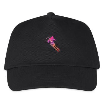 skiing male uk - Kids’ Baseball Cap - black - Front