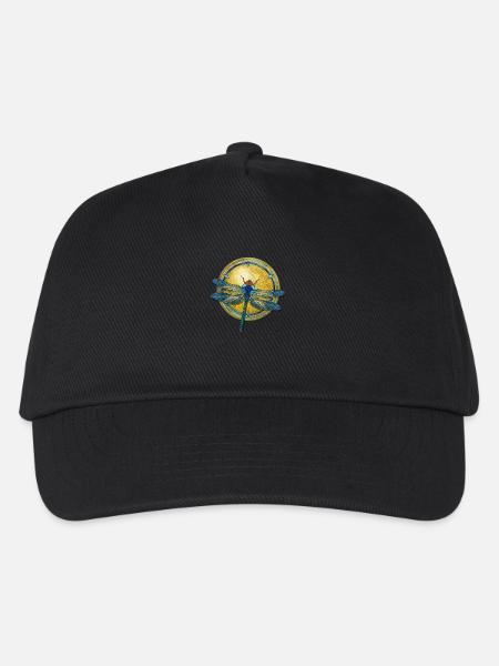 Libelle Jugendstil - Kinder Basecap - Schwarz
