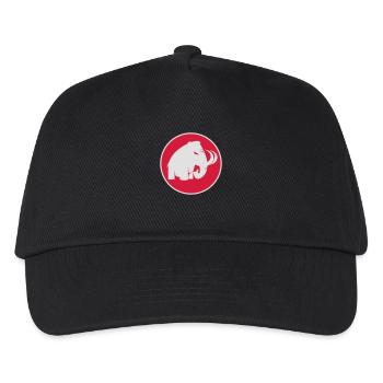 angry mammoth böses Mammut - Kinder Basecap - Schwarz - Vorne