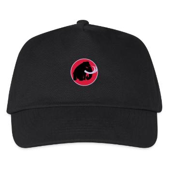 angry mammoth böses Mammut - Kinder Basecap - Schwarz - Vorne