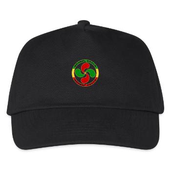 rasta Baskenquer - Kinder Basecap - Schwarz - Vorne