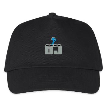 DJ - Kids’ Baseball Cap - black - Front