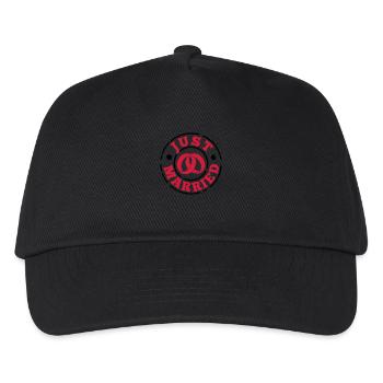 just_married - honeymoon - frisch verheiratet - Kinder Basecap - Schwarz - Vorne