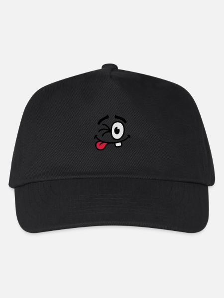 Cool Smiley Face - Kinder Basecap - Schwarz