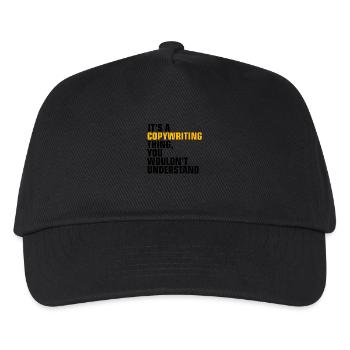 Copywriting thing - Kinder Basecap - Schwarz - Vorne