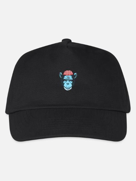 Gehirn Chimp - Kinder Basecap - Schwarz