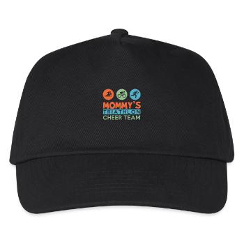 mommy's triathlon cheer - Kids’ Baseball Cap - black - Front