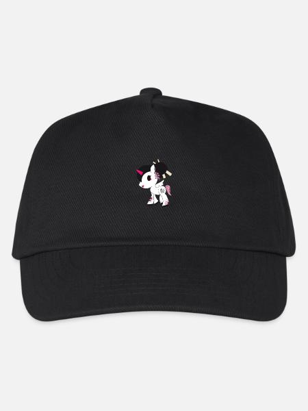 Unicorn - Licorne : Sakura - Kinder Basecap - Schwarz