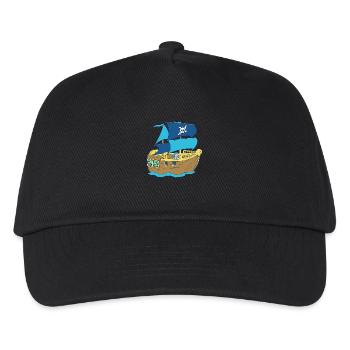 Pirate Boat - Kinder Basecap - Schwarz - Vorne