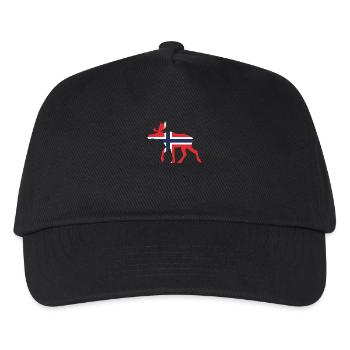 Moose Norway flag - Kinder Basecap - Schwarz - Vorne