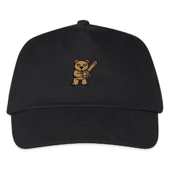 teddy bear pruner bear chainsaw fun naughty - Kids’ Baseball Cap - black - Front