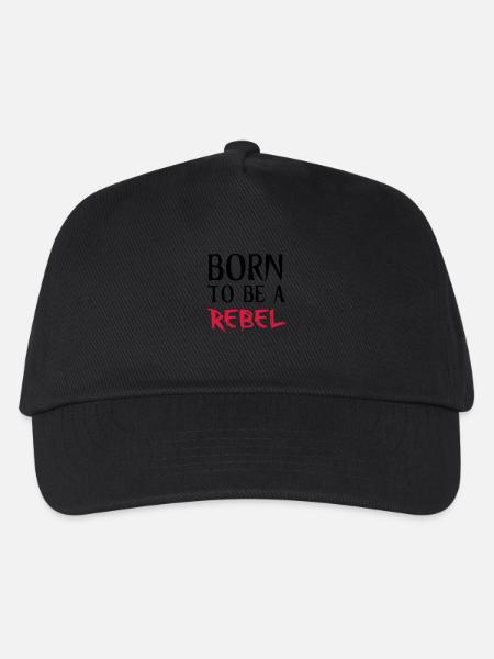 Rebel - Kinder Basecap - Schwarz