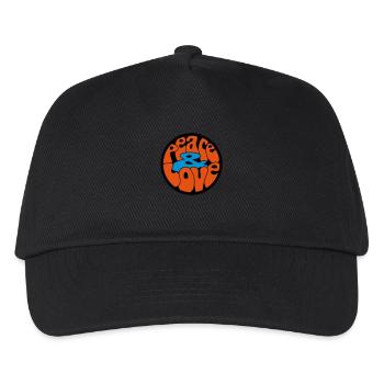 Peace Love Button_V1 - Casquette de baseball Enfant - noir - Devant