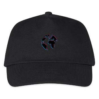 3d earth planet world continents map laender sea - Kids’ Baseball Cap - black - Front