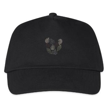 blätter - Kinder Basecap - Schwarz - Vorne