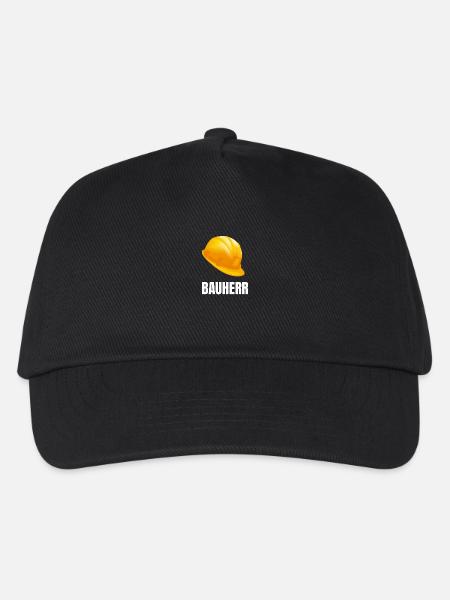Bauherr Bauhelm - Kinder Basecap - Schwarz