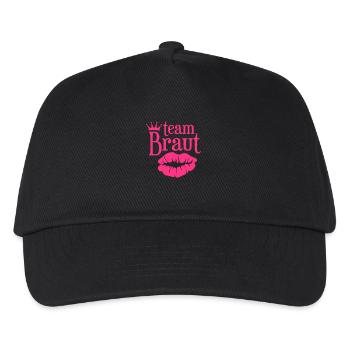 Team Braut - Junggesellinnenabschied - Kinder Basecap - Schwarz - Vorne