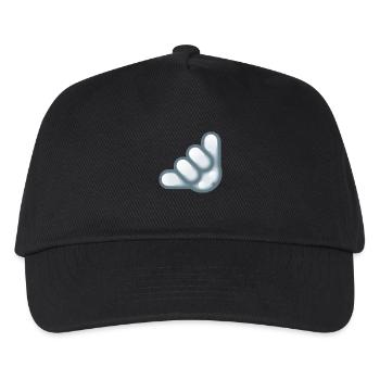 Smiley Hand Signal - Kinder Basecap - Schwarz - Vorne