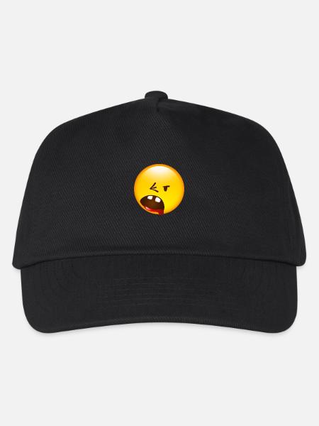 Smiley Break - Kinder Basecap - Schwarz