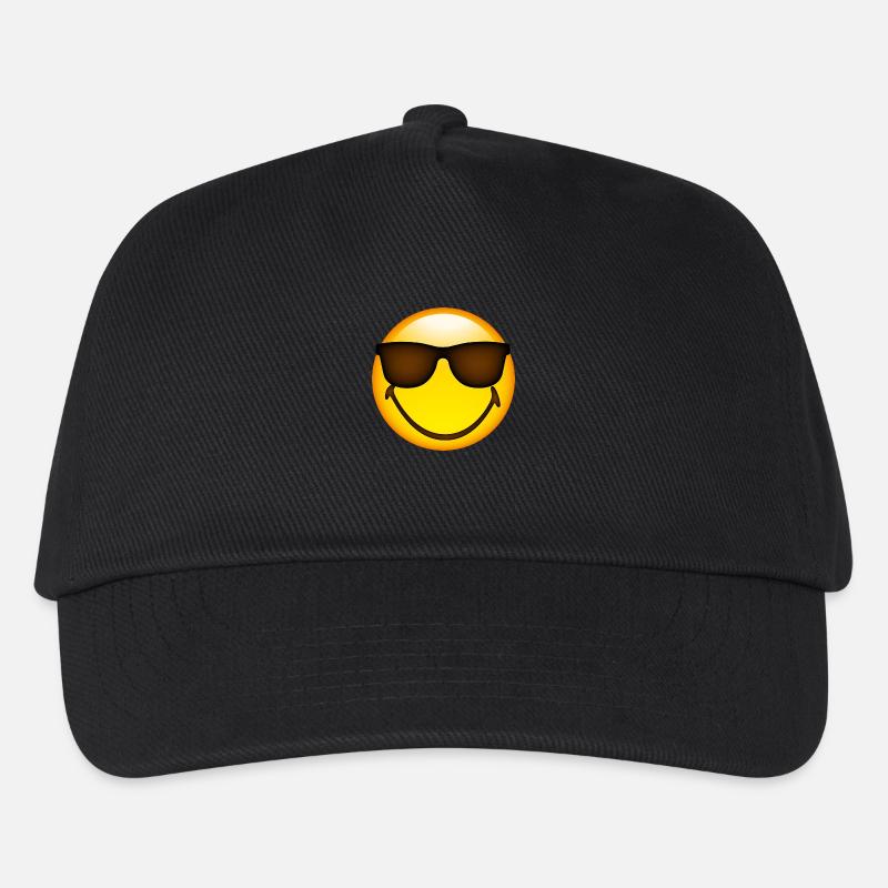Smiley Glossy Sunglasses - Kinder Basecap - Schwarz