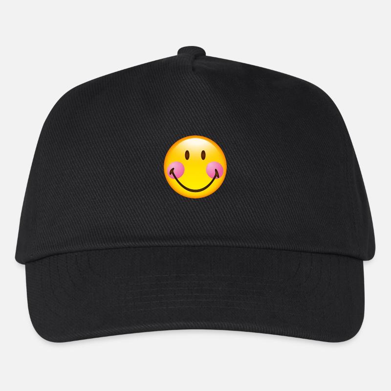 Smiley Glossy Blush - Kinder Basecap - Schwarz