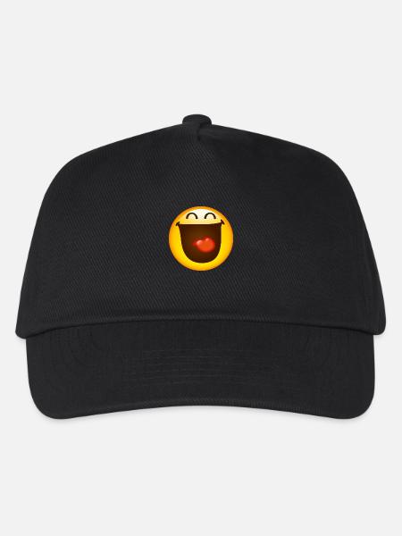 Smiley Glossy Happy - Casquette de baseball Enfant - noir