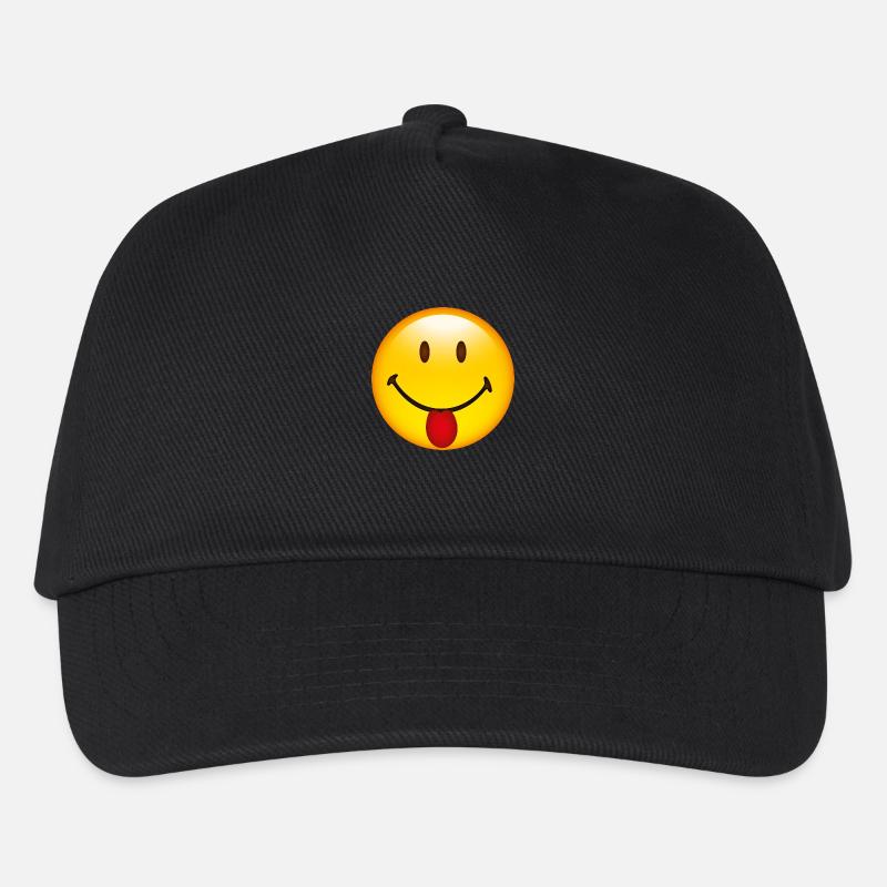 Smiley Cheeky - Kinder Basecap - Schwarz