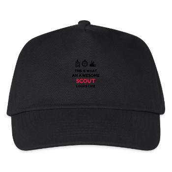 Scout / Scouting / Pfadfinder / Pfadfinderin - Kinder Basecap - Schwarz - Vorne