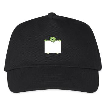 shield monster hold text box write blank fl - Kids’ Baseball Cap - black - Front
