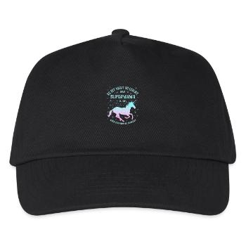 Einhorn Super-Mama - Kinder Basecap - Schwarz - Vorne