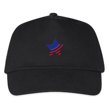usa_stern - Kinder Basecap - Schwarz - Vorne