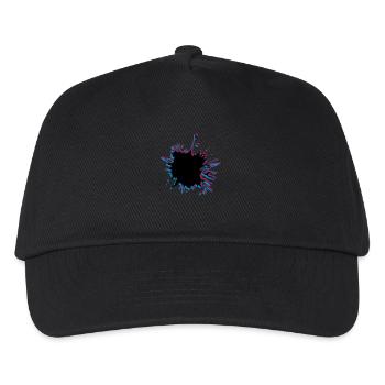 3D Klecks Spritzer - Kinder Basecap - Schwarz - Vorne