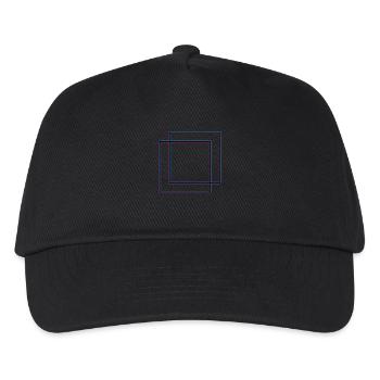 2 squares square - Kids’ Baseball Cap - black - Front