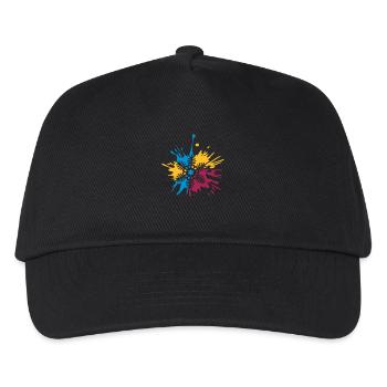 Bunter Geschmolzener Schneestern - Kinder Basecap - Schwarz - Vorne
