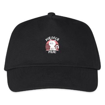 mir doch miau Lustiger Katzen Statement - Kinder Basecap - Schwarz - Vorne