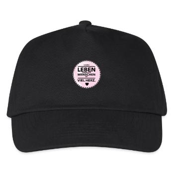 Leben - Kinder Basecap - Schwarz - Vorne
