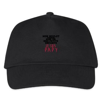 je suis papy - Casquette de baseball Enfant - noir - Devant